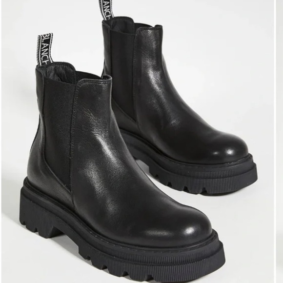 Voile Blanche Black Leather Chelsea Ankle Boots Size 8 - Picture 5 of 11